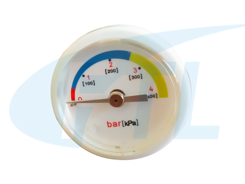 BY37 Wall mounted furnace pressure gauge -4bar/400KPa